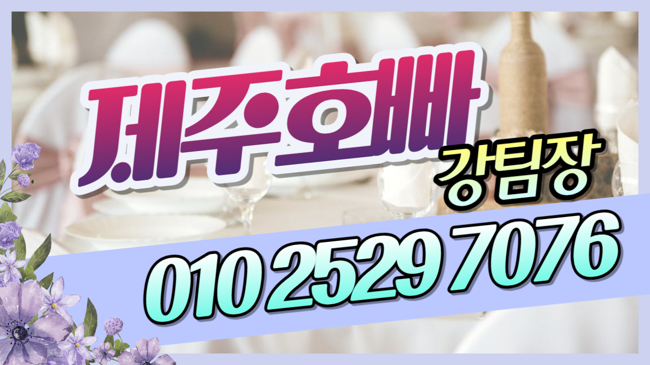 제주연동 호스트바 1인견적 제주호스트빠